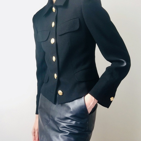 VERSACE Rare Vintage Versus Wool Fitted Blazer - Picture 10 of 16